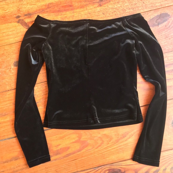 🥂 Scott McClintock Velvet Off The Shoulder Top - Picture 4 of 4